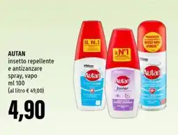 Emi Supermercati AUTAN insetto repellente e antizanzare spray, vapo offerta