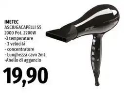 Emi Supermercati IMETEC ASCIUGACAPELLI S5 2000 Pot. 2200W offerta