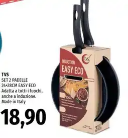 Emi Supermercati Tvs set 2 padelle 24+28cm easy eco offerta