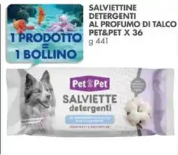 Italmark Salviettine detergenti al profumo di talco PET&PET offerta