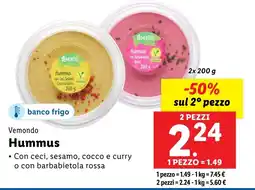 Lidl Vemondo Hummus offerta