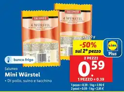 Lidl Salumeo Mini Würstel offerta