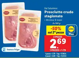 Lidl Dal Salumiere Prosciutto crudo stagionato offerta