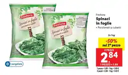 Lidl Freshona Spinaci in foglie offerta