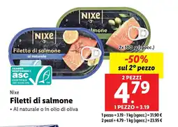 Lidl Nixe Filetti di salmone offerta