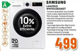 Expert Samsung lavatrice WW11DG5B25AEET offerta