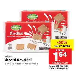 Lidl Realforno Biscotti Novellini offerta