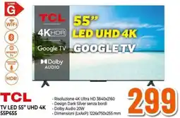 Expert TCL TV LED 55" UHD 4K 55P655 offerta