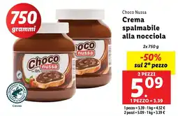 Lidl Choco Nussa Crema spalmabile alla nocciola offerta