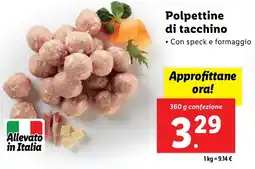 Lidl Polpettine di tacchino offerta