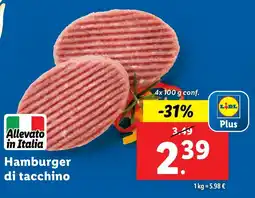 Lidl Hamburger di tacchino offerta