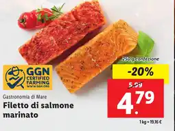 Lidl Gastronomia di Mare Filetto di salmone marinato offerta