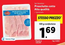 Lidl Dal Salumiere Prosciutto cotto Alta qualità offerta
