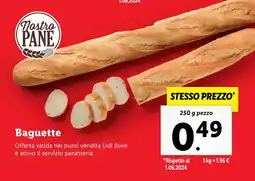 Lidl Nostro PANE Baguette offerta