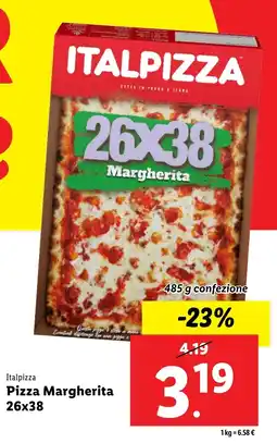 Lidl Italpizza Pizza Margherita 26x38 offerta
