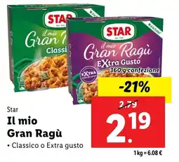 Lidl Star il mio Gran Ragù offerta