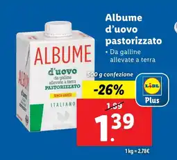 Lidl Albume d'uovo pastorizzato offerta