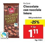 Lidl Fin Carré Cioccolato con nocciole intere offerta