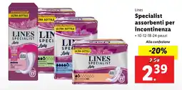 Lidl Lines Specialist assorbenti per incontinenza offerta
