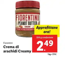 Lidl Fiorentini Crema di arachidi Creamy offerta