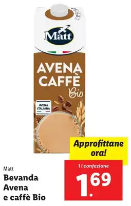 Lidl Matt Bevanda Avena e caffè Bio offerta