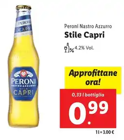 Lidl Peroni Nastro Azzurro Stile Capri offerta