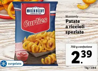 Lidl Mcennedy Patate a riccioli speziate offerta