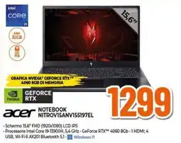 Expert Acer notebookintel NITROVISANV155197EL offerta