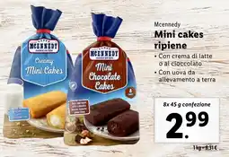 Lidl Mcennedy Mini cakes ripiene offerta