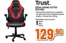 Expert Trust. sedia gaming GXT703 riye red offerta
