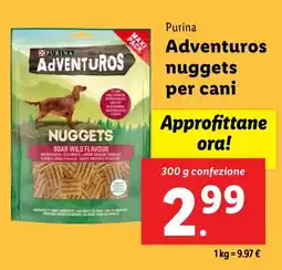 Lidl Purina Adventuros nuggets per cani offerta