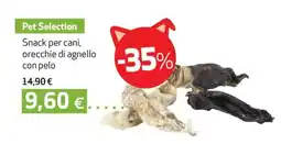 Coop Pet Selection Snack per cani, orecchie di agnello con pelo offerta