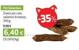 Coop Pet Selection Snack per cani, salamini di manzo, offerta