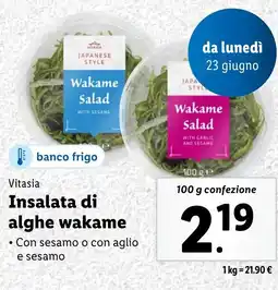 Lidl Vitasia Insalata di alghe wakame offerta