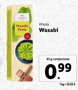 Lidl Vitasia Wasabi offerta