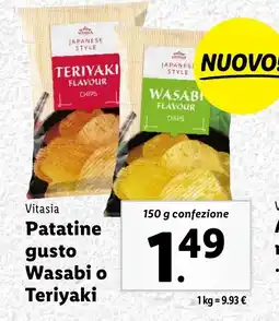 Lidl Vitasia Patatine gusto Wasabi o Teriyaki offerta