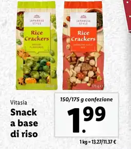 Lidl Vitasia Snack a base di riso offerta