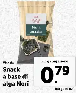 Lidl Vitasia Snack a base di alga Nori offerta