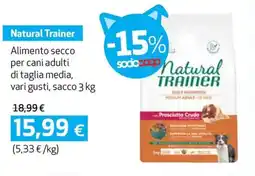 Coop Natural trainer alimento secco per cani adulti di taglia media offerta