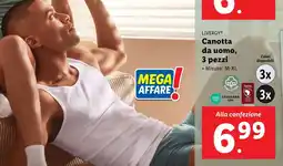 Lidl LIVERGY Canotta da uomo, 3 pezzi offerta