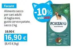 Coop Forza10 alimento secco per cani adulti gusto cervo e patate, offerta