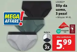 Lidl LIVERGY Slip da uomo, 3 pezzi offerta