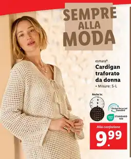 Lidl esmara Cardigan traforato da donna offerta