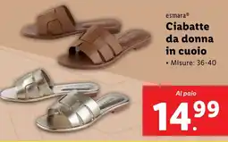 Lidl esmara Ciabatte da donna in cuoio offerta