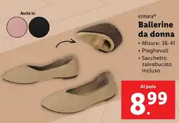 Lidl esmara Ballerine da donna offerta