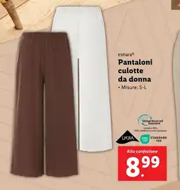 Lidl esmara Pantaloni culotte da donna offerta