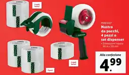 Lidl PARKSIDE Nastro da pacchi, 4 pezzi o set dispenser offerta