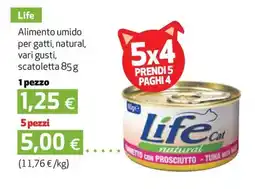 Coop Life alimento umido per gatti, natural, vari gusti, offerta