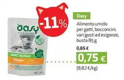 Coop Oasy alimento umido per gatti, bocconcini, vari gusti ed esigenze, busta offerta