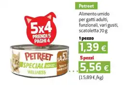 Coop Petreet alimento umido per gatti adulti, funzionali, vari gust offerta